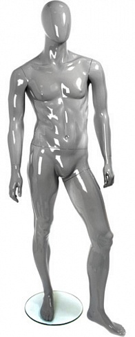 Манекен мужской / Glance 11 рост 184см, серый глянец