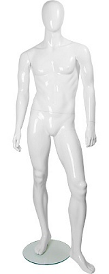 Манекен мужской / Glance 11 рост 184см, белый глянец