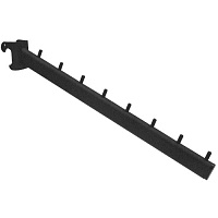 Кронштейн наклонный на овальную трубу 30х15, L-400мм черный шагрень