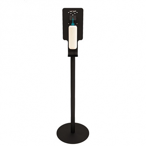 Мобильная стойка для дезинфекции рук с держателем локтевым и флаконом 1000мл/черный шагрень