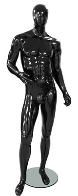 Манекен мужской / Glance 16 рост 186см черный глянец