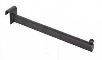 Кронштейн прямой с креплением к овал. перекладине 300мм, черный SL7287U-300/BK